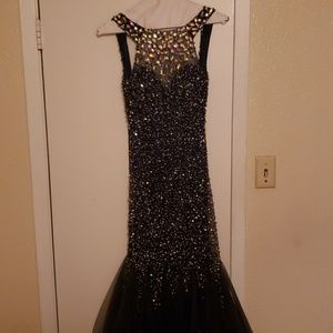 Royal Blue Embellished Mermaid Gown